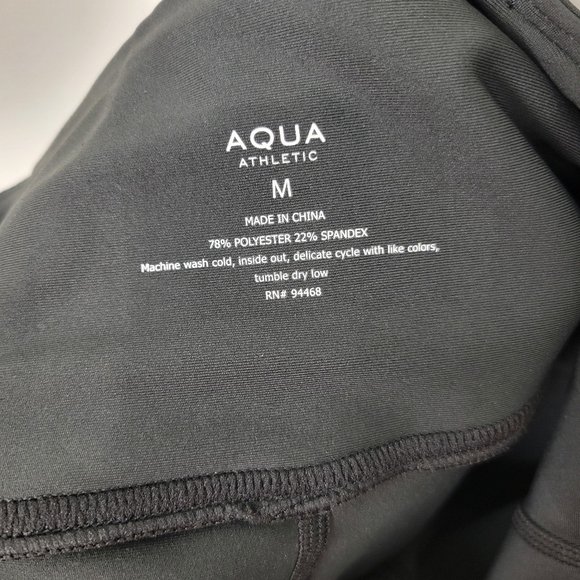 NWT Bloomingdale's Exclusive Aqua High Rise Split Hem Bootcut Leggings Black - Picture 9 of 10